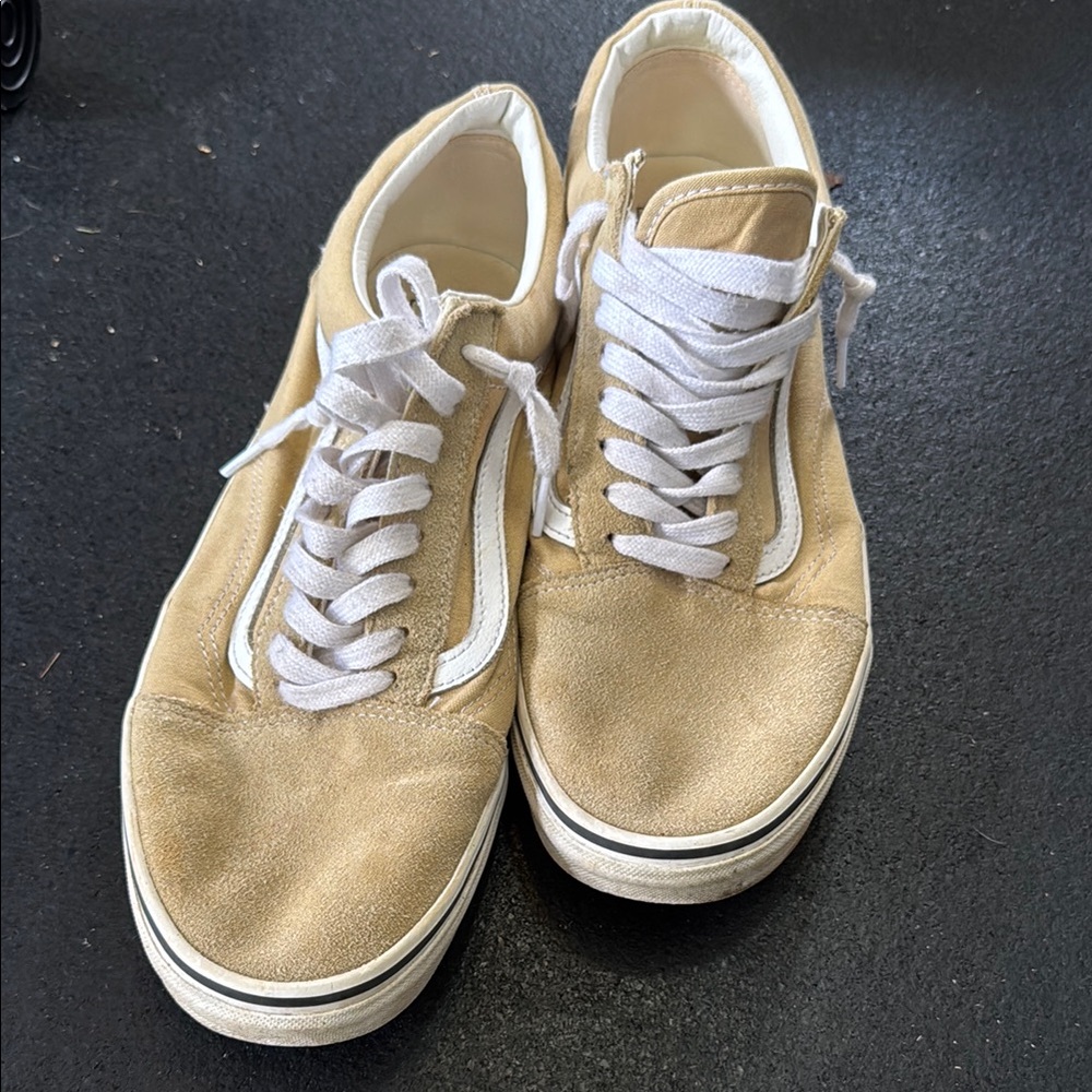 Vans Tan and White Sneakers